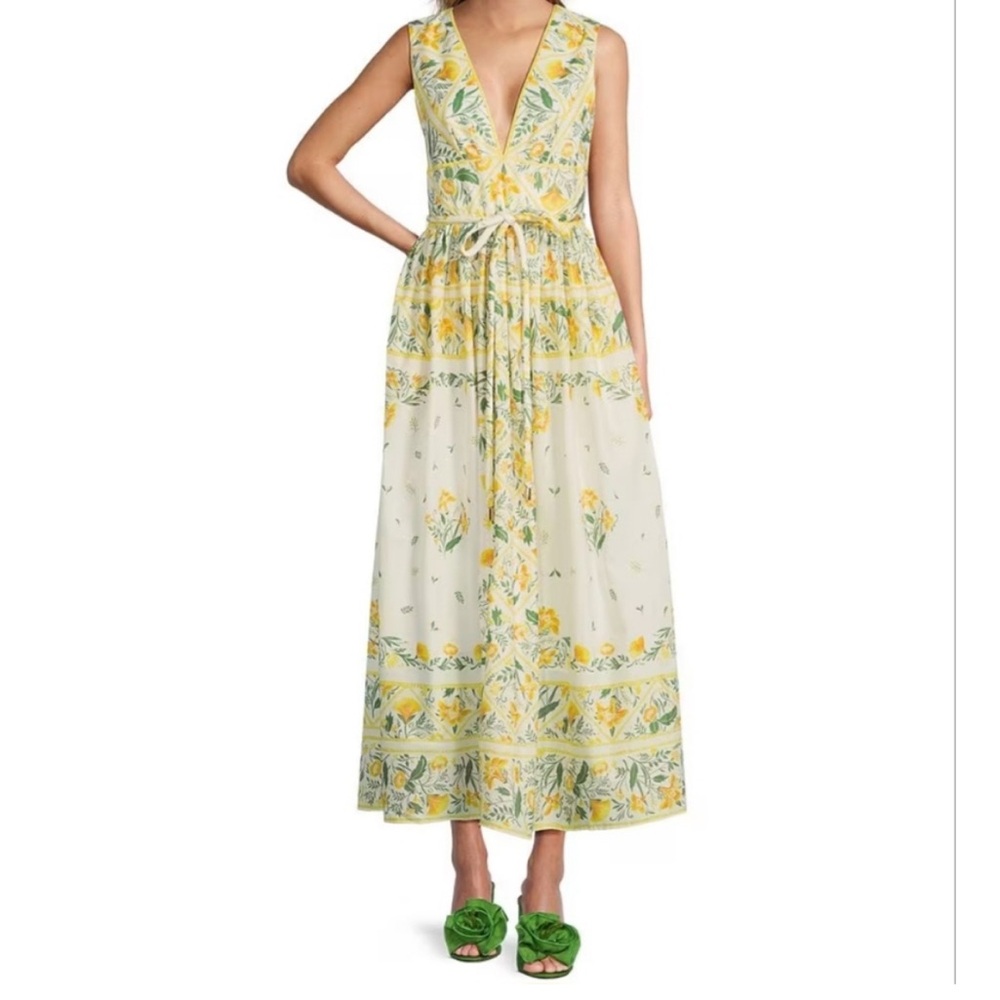 🆕 ANTONO MELANI Style by Simkins Hannah Poplin V-Neck Sleeveless maxi dress